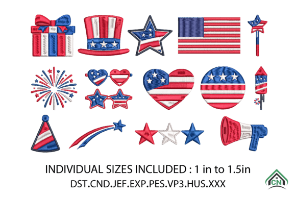 4th of July Embroidery X 15 Designs Review