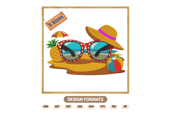 Beach Sunglasses Embroidery Design Review