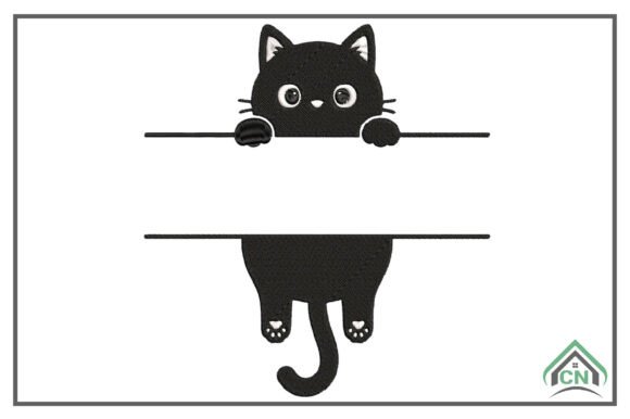 Cute Hanging Black Cat Embroidery Design Review
