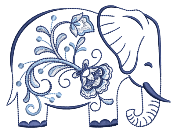 Floral Elephant Embroidery Design Review
