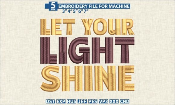 Let Your Light Shine DST PES Embroidery Review