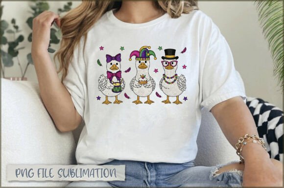 Mardi Gras Ducks Preppy Embroidery PNG Review