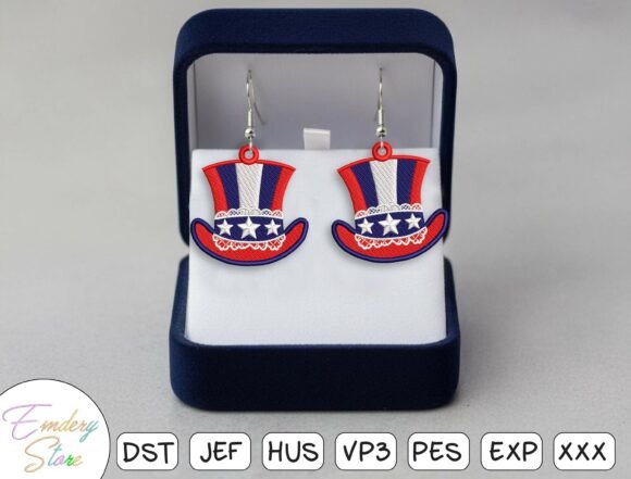 Uncle Sam Hat Earrings Embroidery Design Review