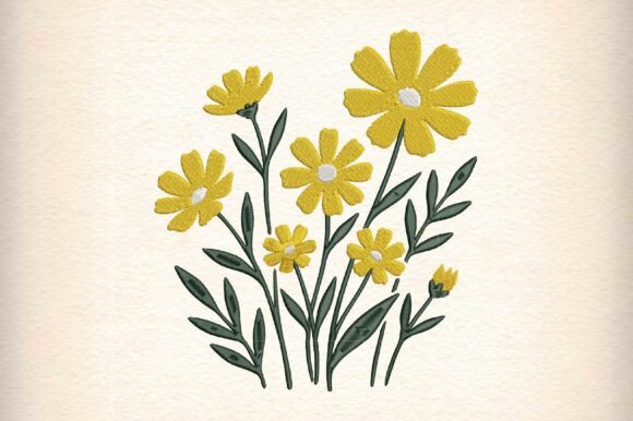 Yellow Wildflower Embroidery Design Review
